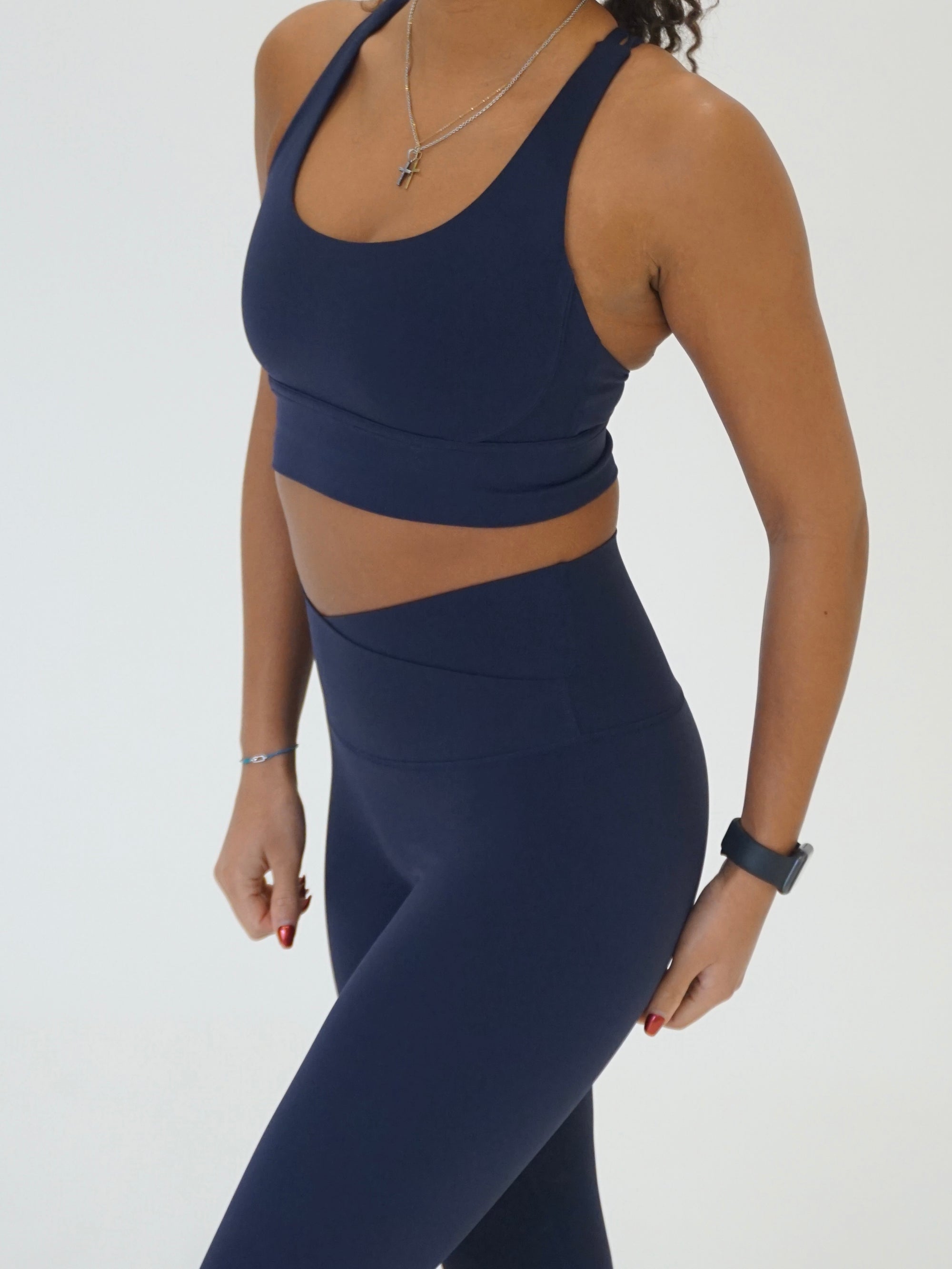 Crossover Leggings - Navy