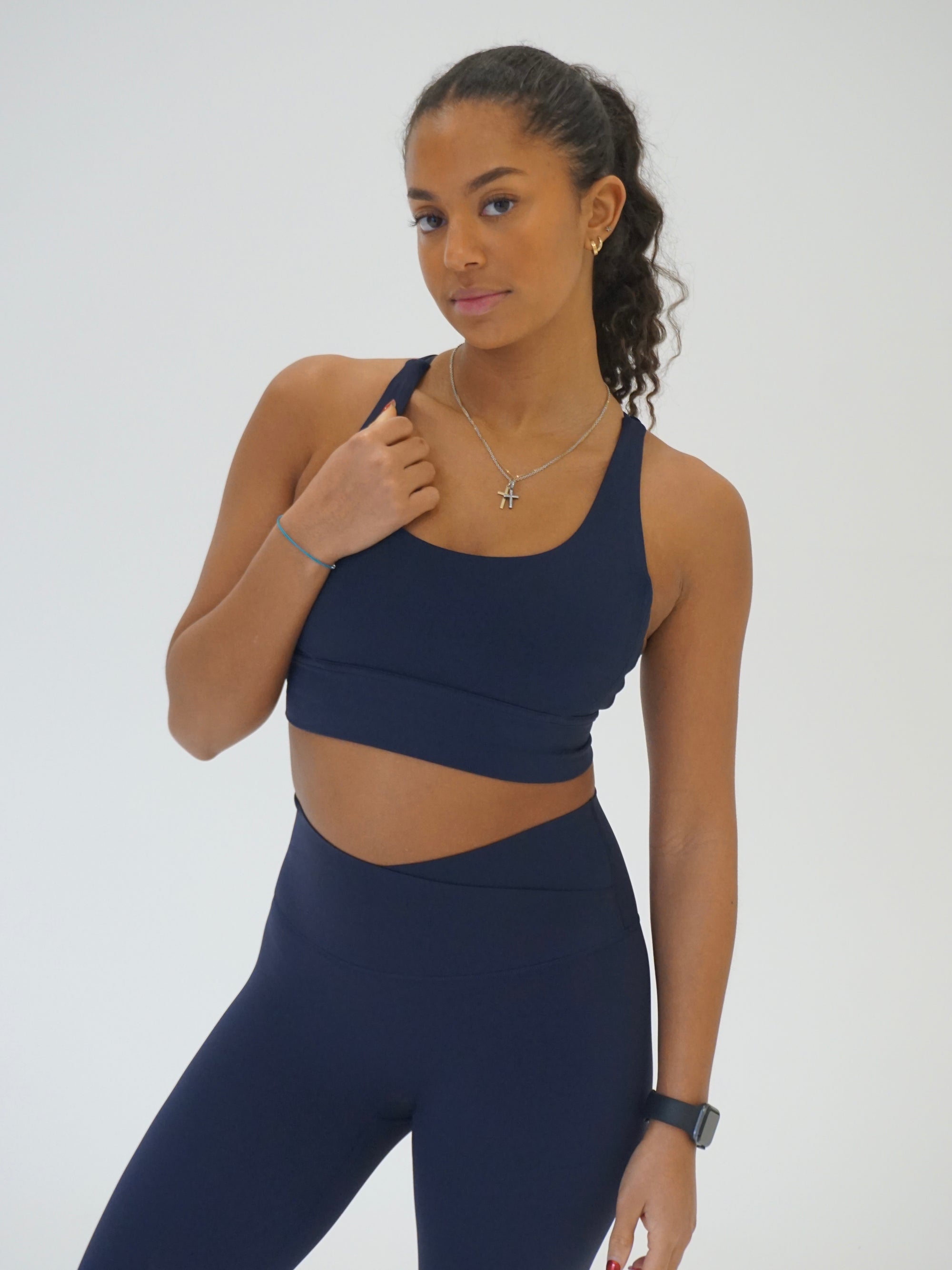 Crossover Leggings - Navy
