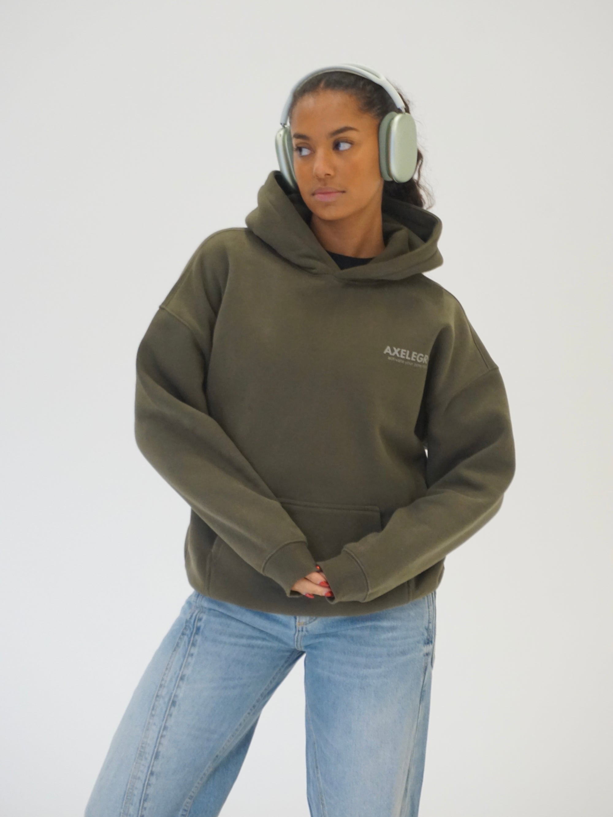 Premium Essential Axelegro Hoodie - Olive