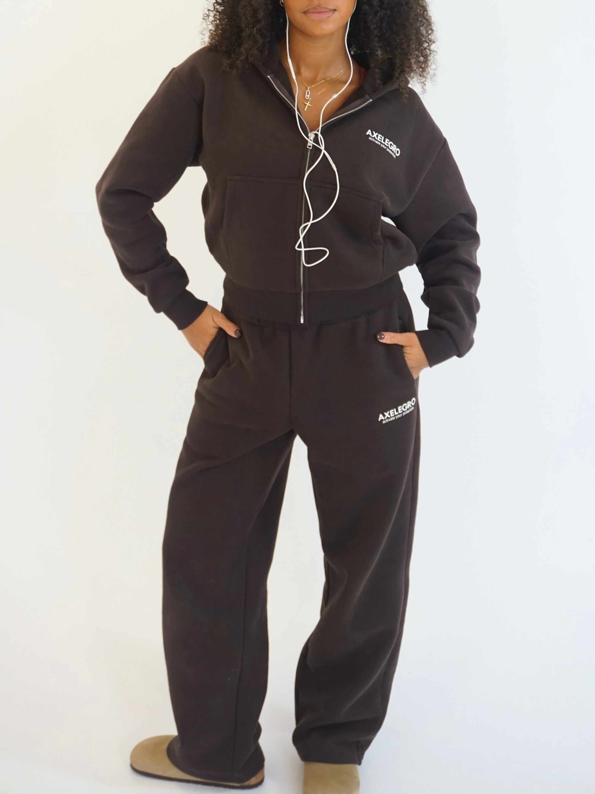 PRE-ORDER Premium Essential Axelegro Straight Leg Joggers - Brown