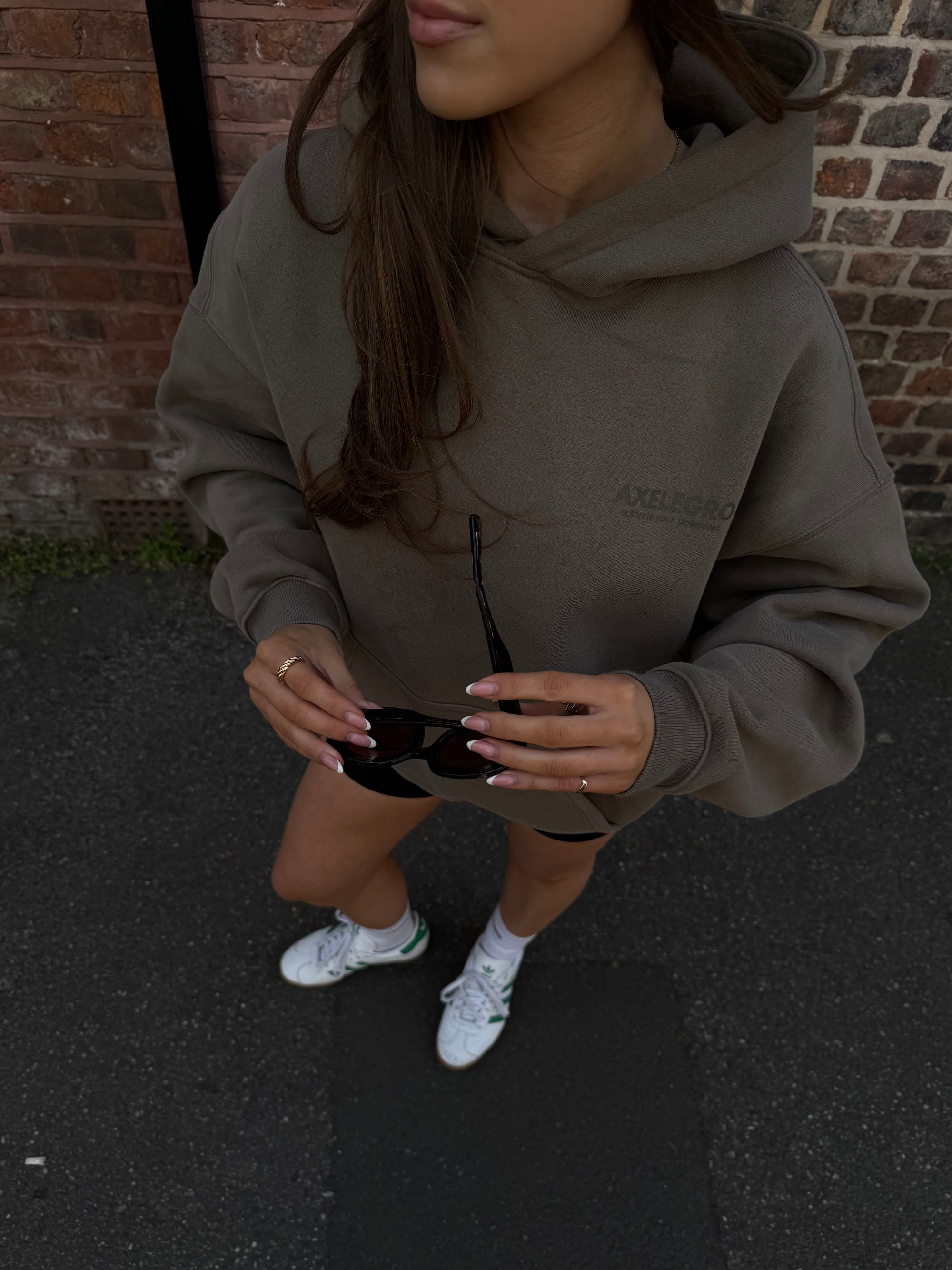 Premium Essential Axelegro Hoodie - Khaki