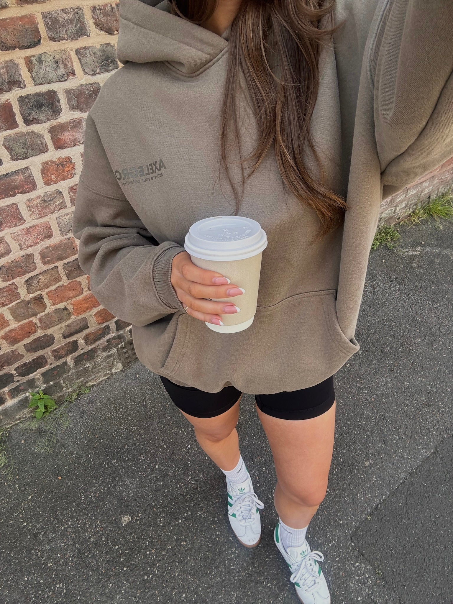 Premium Essential Axelegro Hoodie - Khaki